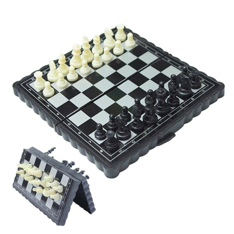 5x5 Inch Chess Portable Plastic Folding Board With Magnetic Chess Game Mini F3A2