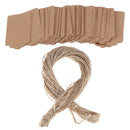100Pcs Blank Kraft Jewelry Price Label String Price Tags With String 20m ME