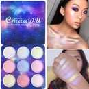 9Color Contour Face Glow Concealer Highlight Giltter Eyeshadow Makeup Palette