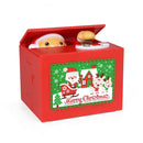 Cute Santa Claus Penny Piggy Bank Automatic Coin Grabing Eating Money Saving Box