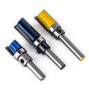 3pcs 1/4''Shank Bearing Flush Trim Pattern Router Bit Woodworking Milling Cutter