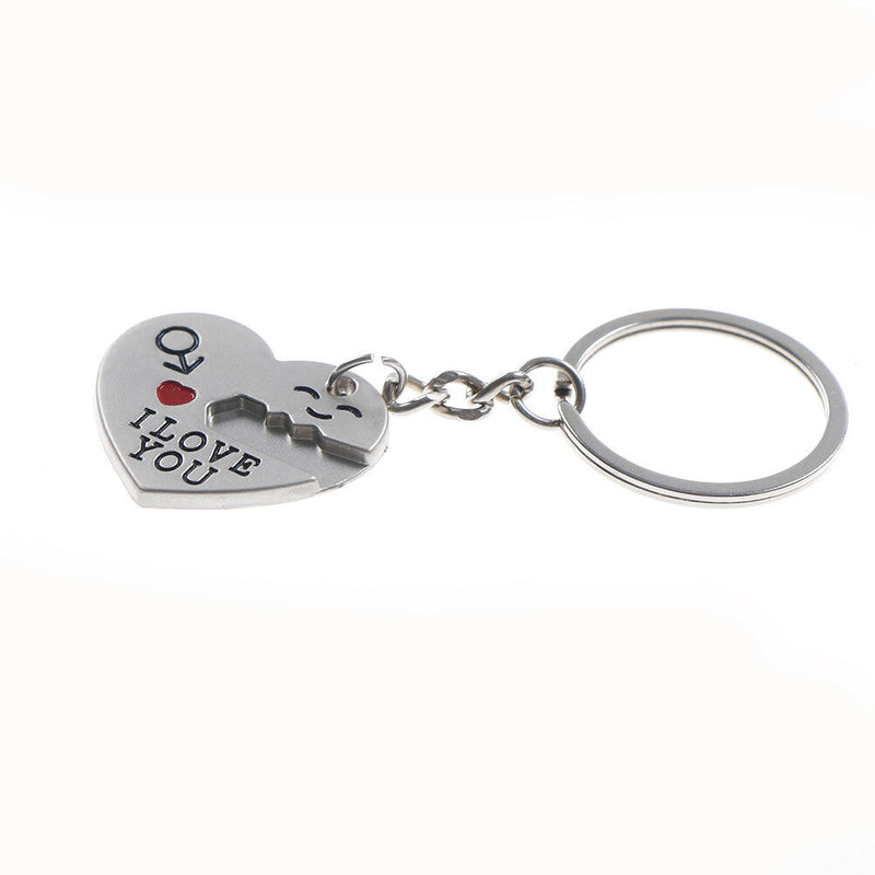 1 set Creative crush you piercing heart couple key ring for weeding giftSR BX