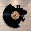 1X(Timelike Large Decorative Wall Clocks Vinyl Record Clock Climbing Shape