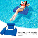 Inflatable Foldable Floating Row Beach Swimming Pool Water Hammock (Blue)