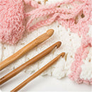 12X 6 Bamboo Handle Crochet Hook Knit Craft Knitting Needle Weave Yarn 3-10mmJ!E