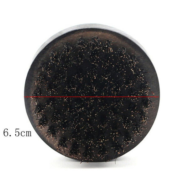 Black boar hair bristle beard mustache brush military hard round wood handle Gw