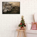 5D DIY Full Drill Diamond Painting Wolf Dog Cross Stitch Embroidery Mosaic