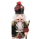 12 inch Soldier Nutcracker by Dressed with Royal Uniform, Black Tall Hat and