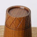 2pcs Wooden Mug Beer Cup Wedding Favor Natural Wood Fashion Mug 11.5cm Brown
