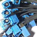 Fakra C Male Blue to 2x SMB Female RA Y Type Pigtail Combined Cable RG174 20"