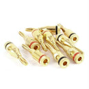 10 x Black Red Drain 4 mm banana plug, high speaker audio video cable X2H8