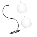 2 Cover Vase Landscape Display Terrarium Container S-Shaped Stand Desk Decor