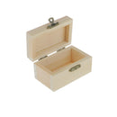 DIY Unfinished Wooden Box, Treasure Case for Jewelry Makeup Trinkets, Home