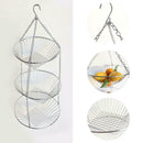 Rack Fruit Steel Holder Vegetable Stainless Vegetable Stand Hanging Basket 3Tier