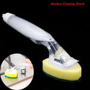 Kitchen Cleaning Brush Scrubber Washing Dish Bowl With Refill Liquid Soap R U7B9