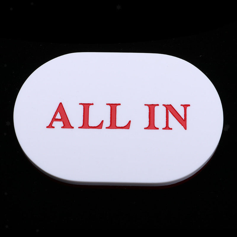 Bargaining Texas Hold'em Oval ALL-IN Chip Button Blackjack Casino Game Prop
