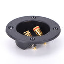Speaker Terminal Connection Gilded Round Boxes with 2 Banana Jack DIY B Hn
