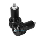 1 Pair 22mm Motorcycle Anti Vibration Handle Bar End Plug Grip Ends Caps Black