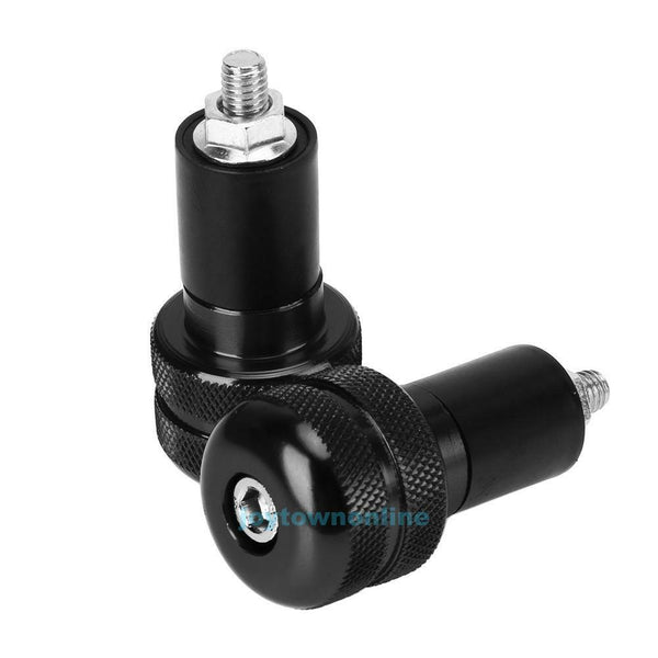 1 Pair 22mm Motorcycle Anti Vibration Handle Bar End Plug Grip Ends Caps Black