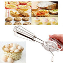 Rotary Manual Hand Whisk Egg Beater Mixer Blender Stainless Steel Kitchen T