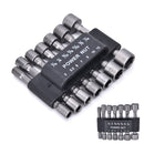 14X Power Nut Driver Drill Bit Set SAE Metric Socket Wrench Screw 1/4"Hex Shank3
