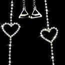 Heart Rhinestone Bra Straps 1 Pair