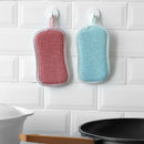 Microfiber Double-Sided Dish Scrub Sponge, 4 Pack Washing Up Cleaner Heavy