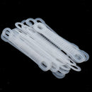 100 Pack Anti Slip Clear Rubber Clothes Hanger Grips Clothing Hanger Strips