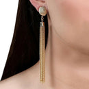 Simple Fashion Long Chain Tassel Drop Earrings Party Super Long Dangle Earr