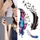 Cool Waterproof Tattoo Small Fresh Wild Goose Feather Pattern Tattoo StickerS.AU
