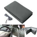5PCS Faux Leather DIY Car Steering Wheel Cover With Needle Thread Anti-Slip Hot