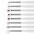 Practical 8X Set Of White Nail Design Brush Pen Fine Detail Tips Drawing IMB