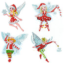 4pcs Colorful Elf DIY Round Self-adhesive Drill Stickers Diamond Painting