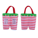 Elf Pants Wine Bottle Supplies Stripe Christmas Handbag Xmas Home Decor