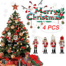 4PCS Christmas Decoration Wooden Tree Hanging Nutcracker Puppet Ornament New Hn