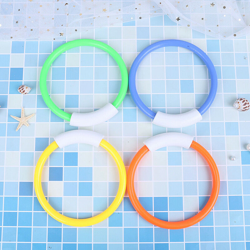 19pcs Swimming Pool Throwing Diving Toys Underwater Rings Diving Circle Se FT