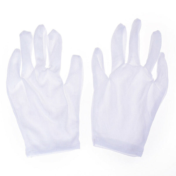 1 Pair Hiphop Performance White Gloves Cotton Magician Costume Party Halloween ï¼