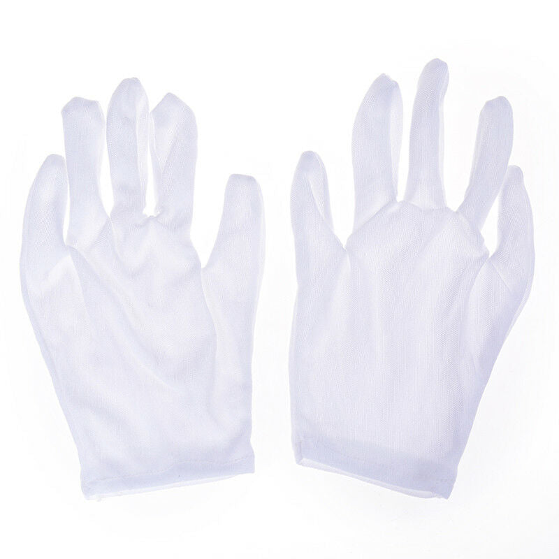 1 Pair Hiphop Performance White Gloves Cotton Magician Costume Party Halloween ï¼