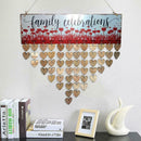 Wooden Family Celebrations Theme Calendar Board Festival Sign Hanging Decor