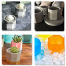 3 Pack Mini Octagon Flower Pot Silicone Molds - Succulent Plant Planter Pot