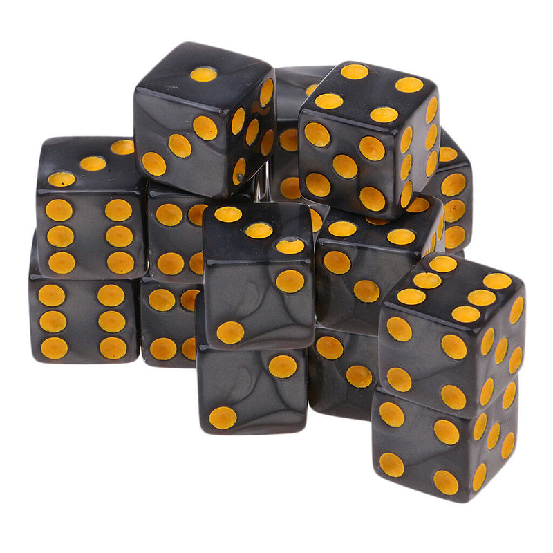 20Pcs/Pack Six Sided D6 Dice Die 16mm for Dungeons & Dragons Role Play Toys