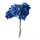 7 Foam Rose Artificial Flower Glitter Bridal Bouquet Home Wedding Decoratio T5I9