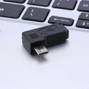 Micro USB Male to Mini USB Female 90 Degree Converter Data Adapter