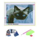 Full Drill Blue Eye Cat 5D Diamond DIY Painting Craft Kit Home Decor