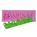 Pink Silicone Grass Shaped Fondant Cake Mold Sugarcraft TOP Mould Decor Pas D9I2