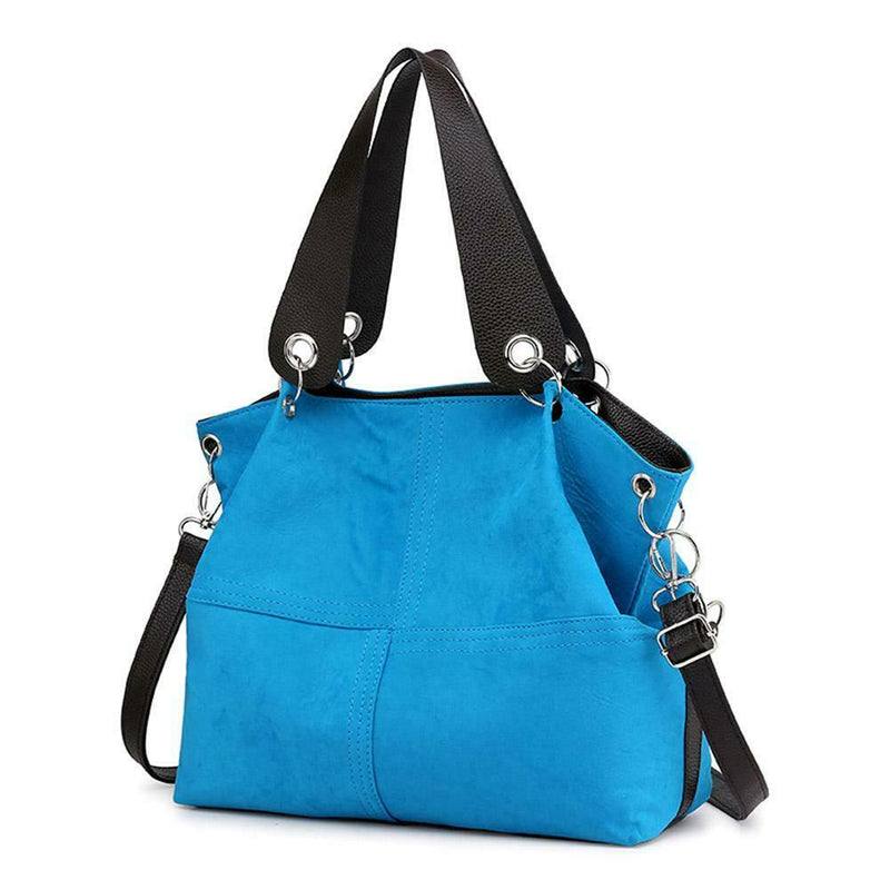 Shoulder Messenger Handbags Women Large Capacity Totes Crossbody Bag (Blue)