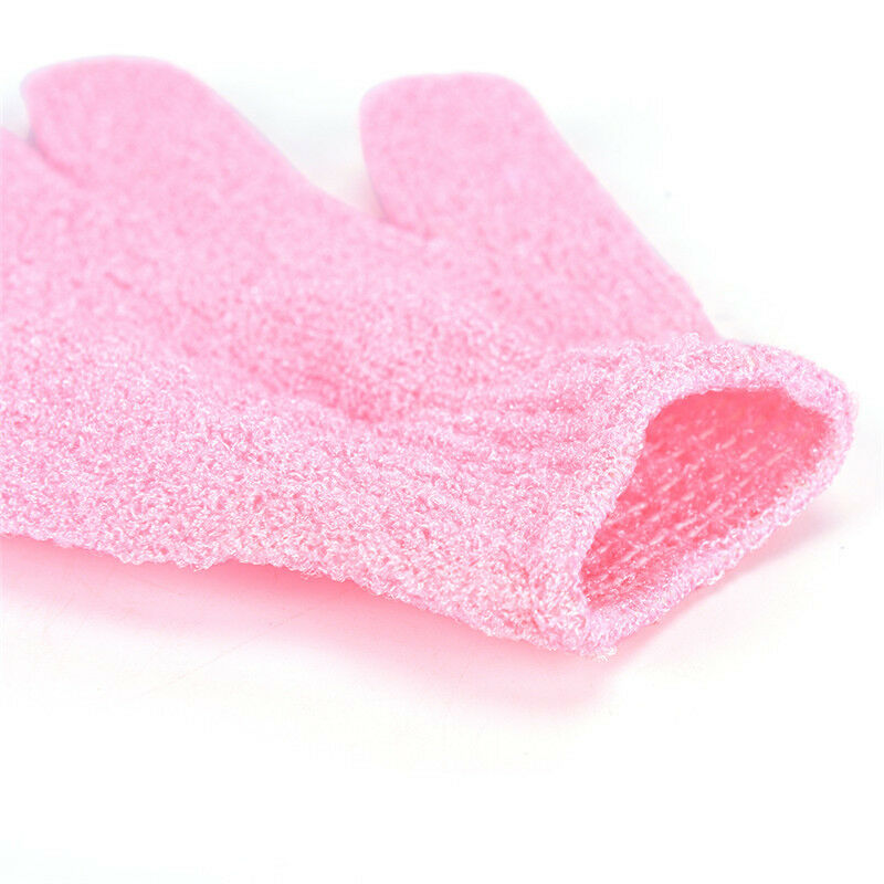 5Pair Exfoliating Body Scrub Gloves Shower Bath Mitt Loofah Skin Massage Spon Cy