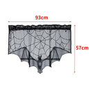 Halloween Decoration Lace Cobweb Bats Fireplace Valances Covers Black Spide