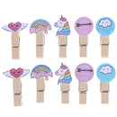 10pcs Wooden Clip Wedding Fashion Wood Clip Cute Photo Wall Clip BX