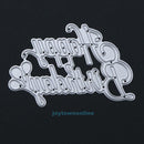 Happy Birthday DIY Metal Scrapbooking Embossing Embroidery Cutting Dies Craft